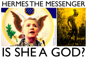 hermes the messenger - is hillary clinton a god-