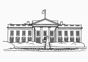 American-White-House-in-Houses-Coloring-Page